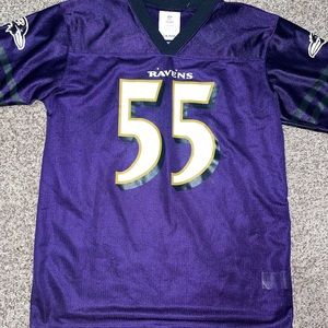 Terrell Suggs #55 Baltimore Ravens Reebok Purple NFL Youth XL Jersey T-Sizzle